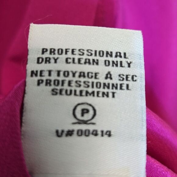 Diane Von Furstenburg Harlow Silk Blouse Top Size 12 Pink Roll Tab Button Down - Picture 9 of 16